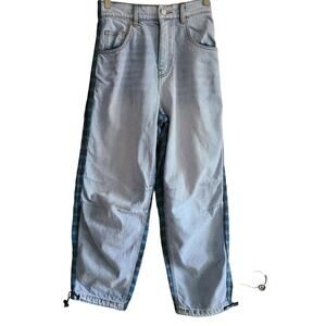 BDG Contrast‎ Baggie 90's Plaid Flannel Back Jeans OB1232044 Women's XS